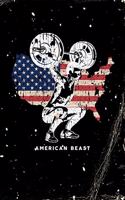 Notebook: American Bodybuilding Beast - Blank Lined Journal For College Students Who Loves Gym, Bodybuilding, Sports, Exercise, Weight Lifting themes - Distre