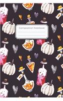 Composition Notebook: 6"x9" College Ruled Lined Paper, Composition Notebook, 100 Lined Pages - Halloween Notebook, Witch, Witches, Witchcraft, Poison, Hearts, Spells, Mag