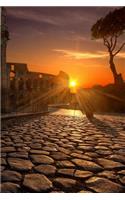 Journal: Rome Sunset City 6 x 9 Unlined Blank Numbered 200 Pages