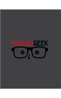 Proud to bo geek: Proud to bo purple on blue cover (8.5 x 11) inches 110 pages, Blank Unlined Paper for Sketching, Drawing, Whiting, Journaling & Doodling(4 Proud to Bo Purple on Blue Sketchbook)