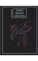 Sketchbook: Shine Bright Unicorn