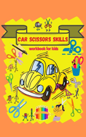 Car Scissors skills workbook for kids
