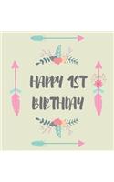 First birthday guest book (Hardcover): Birthday guest book, first birthday book, party and birthday celebrations decor, memory book, 1st birthday, happy birthday guest book, celebration m