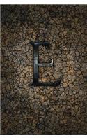 Monogram "E" Journal: Blank Notebook Diary Log