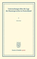 Untersuchungen Uber Die Lage Des Hausiergewerbes in Deutschland