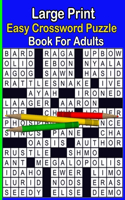 Large Print Easy Crossword Puzzle Book For Adults
