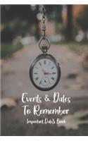 Events and Dates to Remember