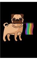 Gay Pride Pug: Notebook Journal Diary 110 Lined pages