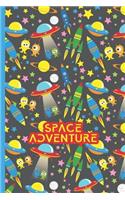 Space Adventure: A Cool Astronaut & Alien UFO Practice Writing Journal, A 6x9" Blank Lined Notepad With 120 Practice Pages For School