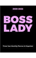 BOSS LADY 2020-2022 Three Year Monthly Planner & Organizer