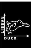 Rabbit Duck: Lined A5 Notebook for Animal Bird Lovers