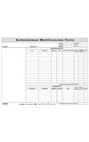 Autonomous Maintenance Form