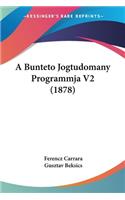 A Bunteto Jogtudomany Programmja V2 (1878)