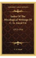 Index of the Mycological Writings of C. G. Lloyd V4