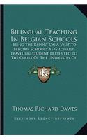 Bilingual Teaching In Belgian Schools