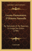 Lecons Elementaires D'Histoire Naturelle