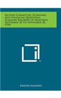 Second Committee, Economic and Financial Questions, Summary Records of Meetings, September 20 to November 28, 1950