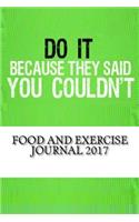 Food and Exercise Journal 2017