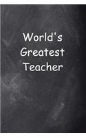 World's Greatest Teacher Journal Chalkboard Design: (Notebook, Diary, Blank Book)