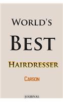 World's Best Hairdresser Carson Journal