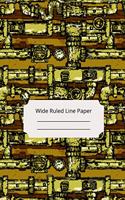 Steampunk Theme Art Wide Ruled Line Notebook