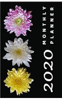 2020 Monthly Planner: Chrysanthemum Flower - Small Pocket Calendar 5.06 x 7.81