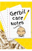 Gerbil Care Notes: Customized Kid-Friendly & Easy to Use, Daily Gerbil Log Book to Look After All Your Small Pet's Needs. Great For Recording Feeding, Water, Cleaning 