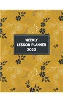 Weekly Lesson Planner: Weekly and Monthly Organizer for Preschool Teachers with Vintage Floral Cover Design - Teacher Agenda for Class Planning and Organizing - Week to We(31 2020 Teacher Planners)
