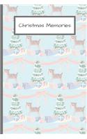 Christmas Memories: Journal For Christmas, Notebook For Adults, Teens, Children/Kids - Plaid Red Design, Reindeer - 120 Lined Pages - 6 x 9 (Composition Book, Writing P