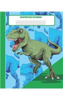 Composition Notebook: Wide Lined Ruled Paper Page Notebook and Journal for Boys with Funny T-rex Dinosaur, Perfect Workbook for Writing Notes and Exercise at Home, School