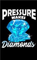 Pressure Makes Diamonds: Cute Pressure Makes Diamonds Motivational Inspiring 2020 Pocket Sized Weekly Planner & Gratitude Journal (53 Pages, 5" x 8") - Blank Sections For No