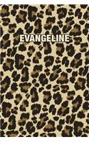Evangeline: Personalized Notebook - Leopard Print (Animal Pattern). Blank College Ruled (Lined) Journal for Notes, Journaling, Diary Writing. Wildlife Theme Des