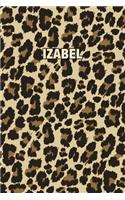 Izabel: Personalized Notebook - Leopard Print (Animal Pattern). Blank College Ruled (Lined) Journal for Notes, Journaling, Diary Writing. Wildlife Theme Des