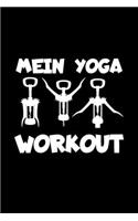 Mein Yoga Workout: A5 (Handtaschenformat) Kariertes Notizbuch oder Wein Journal - Tagebuch Geschenkidee oder Witziges Weihnachtsgeschenk als Notizbuch für Männer und F