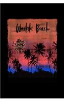 Waikiki Beach: Oahu Hawaiian Christmas Notebook With Lined College Ruled Paper For Taking Notes. Stylish Tropical Travel Journal Diary 6 x 9 Inch Soft Cover. For H
