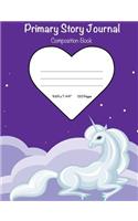 Primary Story Journal Composition Book 9.69 x 7.44" 120 Pages: Lexxi the Unicorn Creative Picture Notebook / K-2 Grade Level / Write and Draw / Dotted Midline Handwriting Guide / Early Childhood Kindergarten to 
