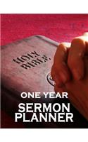 One Year Sermon Planner: 52 Weeks of 2-Page Guided Planning and Notes