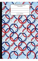 Unruled Composition Notebook. 6" x 9". 120 Pages. Circles Pattern Cover