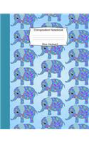 Blue Elephant Composition Notebook