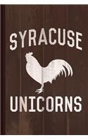 Syracuse Unicorns Journal Notebook: Blank Lined Ruled for Writing 6x9 110 Pages