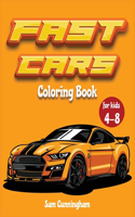 Fast Cars Coloring book for kids 4-8