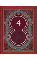 Monogram "4" Sketchbook: Blank Art Pad Notebook Journal(30 Monogram Arabesqueone 150 Sketch)