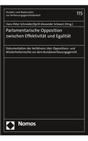 Parlamentarische Opposition Zwischen Effektivitat Und Egalitat