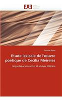 Etude lexicale de l' uvre poétique de cecília meireles
