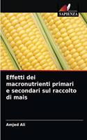 Effetti dei macronutrienti primari e secondari sul raccolto di mais