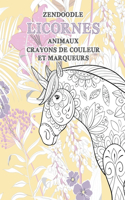 Zendoodle - Crayons de couleur et marqueurs - Animaux - Licornes