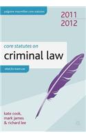 Core Statutes on Criminal Law