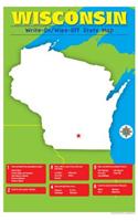 Wisconsin Write-On/Wipe-Off Desk Mat - State Map