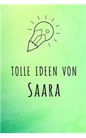 Tolle Ideen von Saara: Liniertes Notizbuch für deinen Vornamen