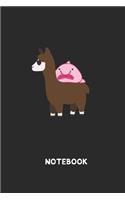 Notebook: A5 Notebook - Funny Blobfish Riding Llama Gift